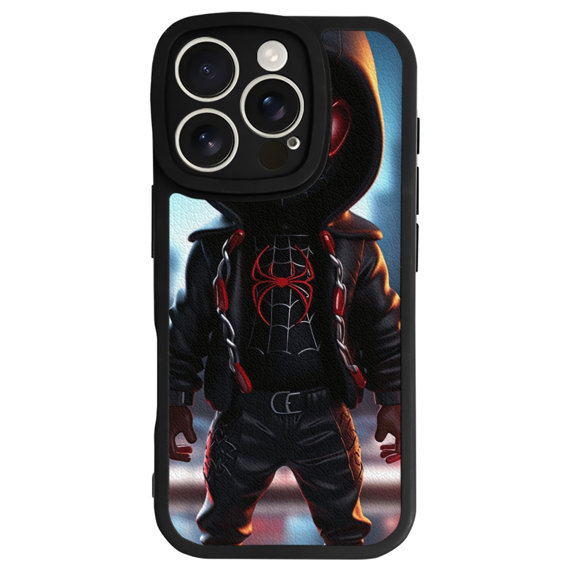 Spider Man スパイダーマン 【iPhone 16シリーズ対応】シリコンスマホケース（レザー調） 材質：シリコン